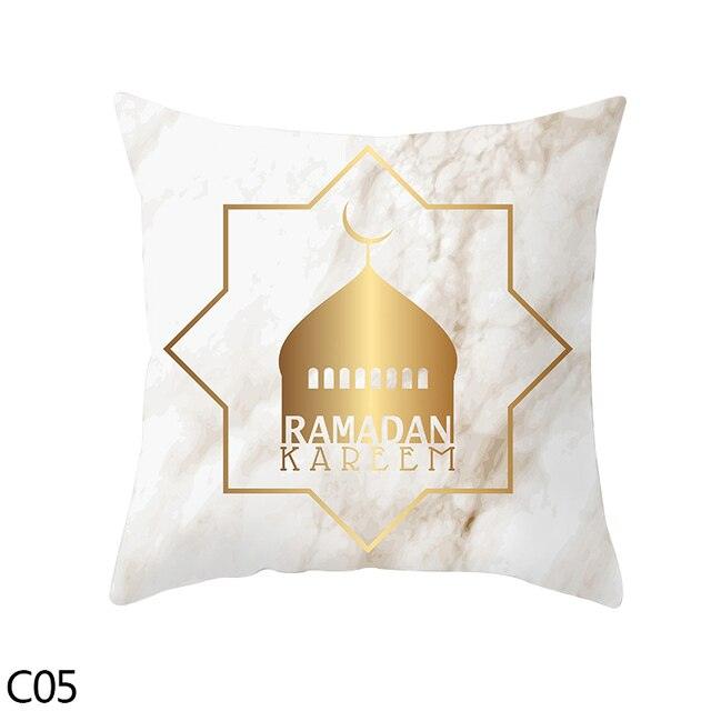 Black Gold Decor Pillow Case Ramadan Cushion Cover Pattern Decorative Cushion Pillowcase Stylish Pillow Home Decor Pillowcover
