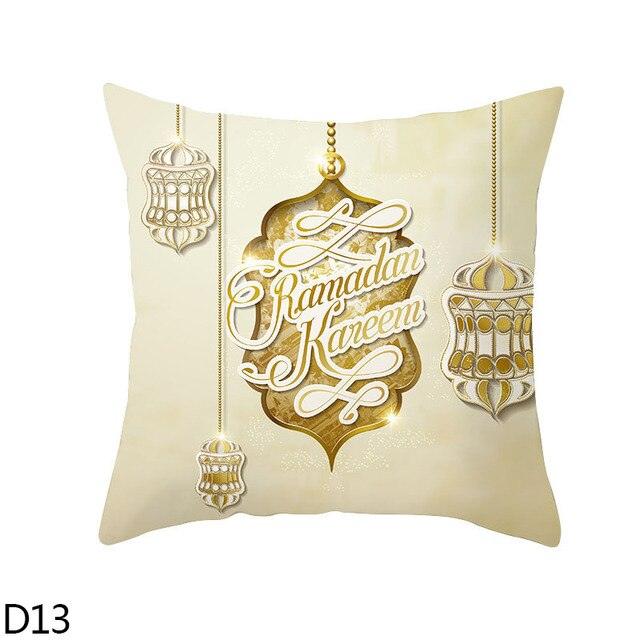 Black Gold Decor Pillow Case Ramadan Cushion Cover Pattern Decorative Cushion Pillowcase Stylish Pillow Home Decor Pillowcover
