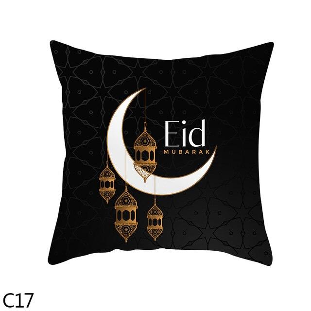 Black Gold Decor Pillow Case Ramadan Cushion Cover Pattern Decorative Cushion Pillowcase Stylish Pillow Home Decor Pillowcover