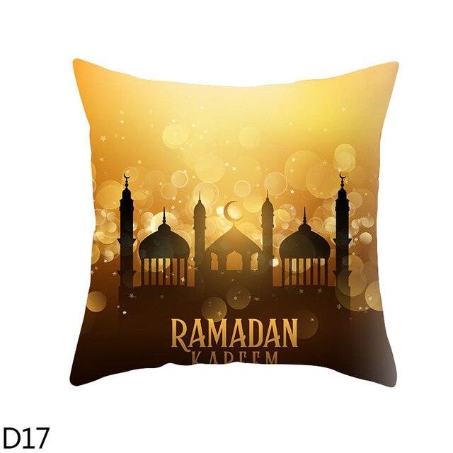 Black Gold Decor Pillow Case Ramadan Cushion Cover Pattern Decorative Cushion Pillowcase Stylish Pillow Home Decor Pillowcover