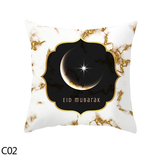 Black Gold Decor Pillow Case Ramadan Cushion Cover Pattern Decorative Cushion Pillowcase Stylish Pillow Home Decor Pillowcover