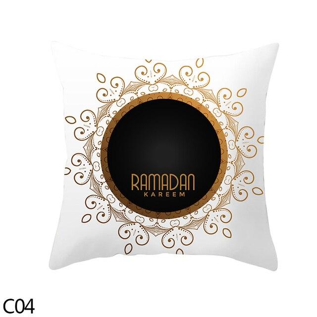 Black Gold Decor Pillow Case Ramadan Cushion Cover Pattern Decorative Cushion Pillowcase Stylish Pillow Home Decor Pillowcover