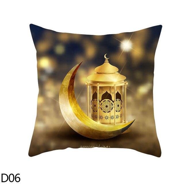 Black Gold Decor Pillow Case Ramadan Cushion Cover Pattern Decorative Cushion Pillowcase Stylish Pillow Home Decor Pillowcover