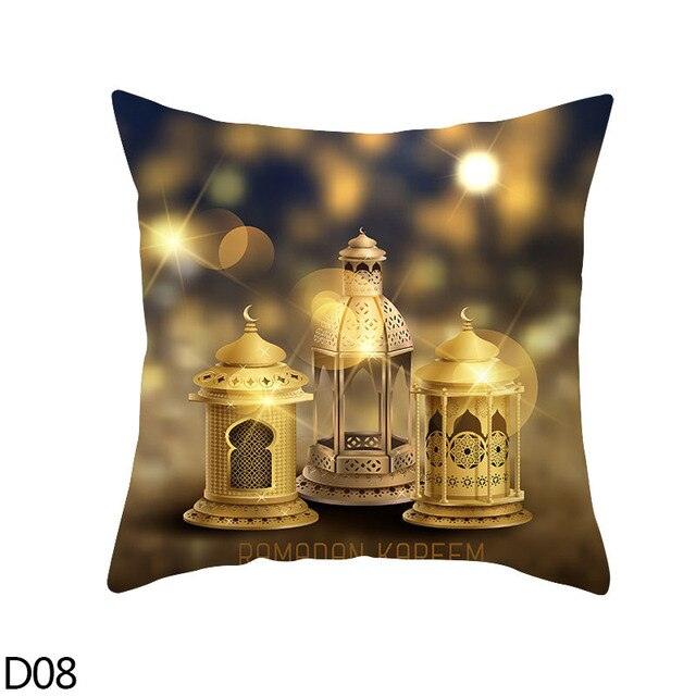 Black Gold Decor Pillow Case Ramadan Cushion Cover Pattern Decorative Cushion Pillowcase Stylish Pillow Home Decor Pillowcover