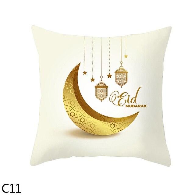 Black Gold Decor Pillow Case Ramadan Cushion Cover Pattern Decorative Cushion Pillowcase Stylish Pillow Home Decor Pillowcover
