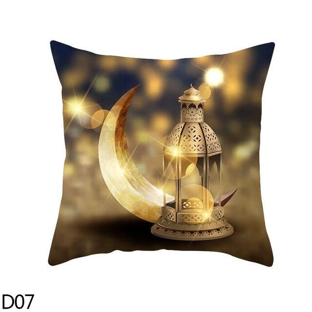 Black Gold Decor Pillow Case Ramadan Cushion Cover Pattern Decorative Cushion Pillowcase Stylish Pillow Home Decor Pillowcover