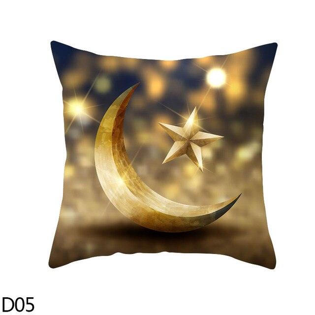 Black Gold Decor Pillow Case Ramadan Cushion Cover Pattern Decorative Cushion Pillowcase Stylish Pillow Home Decor Pillowcover