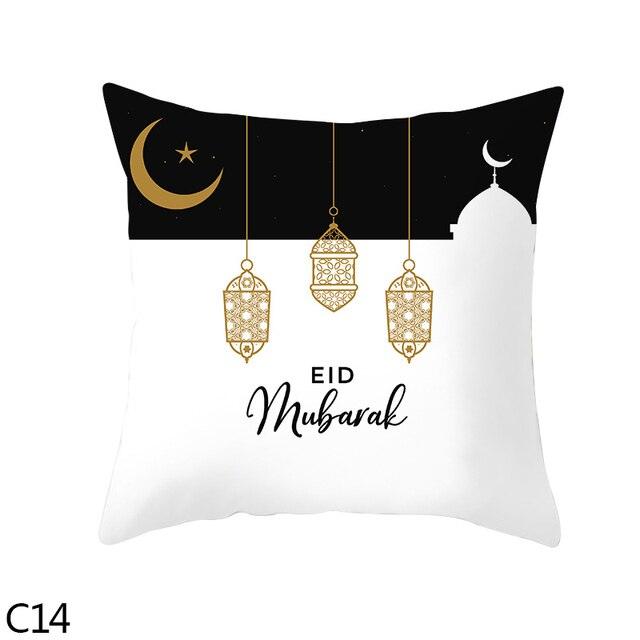Black Gold Decor Pillow Case Ramadan Cushion Cover Pattern Decorative Cushion Pillowcase Stylish Pillow Home Decor Pillowcover