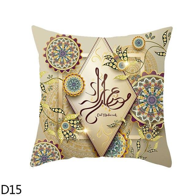Black Gold Decor Pillow Case Ramadan Cushion Cover Pattern Decorative Cushion Pillowcase Stylish Pillow Home Decor Pillowcover