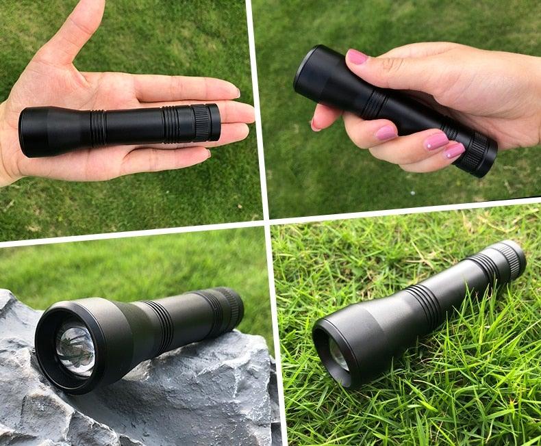 Black Light Flashlight UV Flashlight Super Bright LED Tactical Flashlights 1200 Lumen Rechargeable LED Zoomable UV Torch Waterproof Flashlight Lamp For Pet Urine Stains Detection/Camping