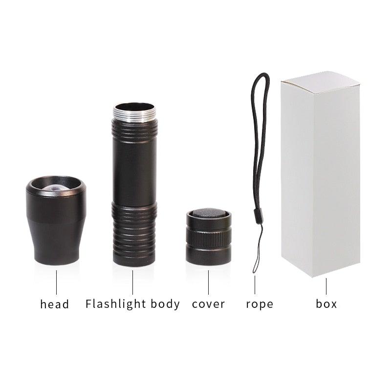 Black Light Flashlight UV Flashlight Super Bright LED Tactical Flashlights 1200 Lumen Rechargeable LED Zoomable UV Torch Waterproof Flashlight Lamp For Pet Urine Stains Detection/Camping