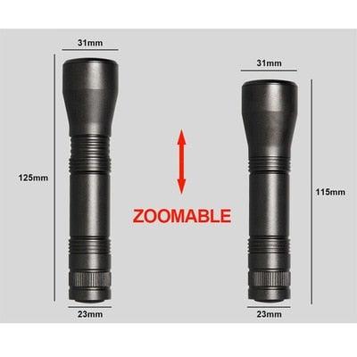 Black Light Flashlight UV Flashlight Super Bright LED Tactical Flashlights 1200 Lumen Rechargeable LED Zoomable UV Torch Waterproof Flashlight Lamp For Pet Urine Stains Detection/Camping