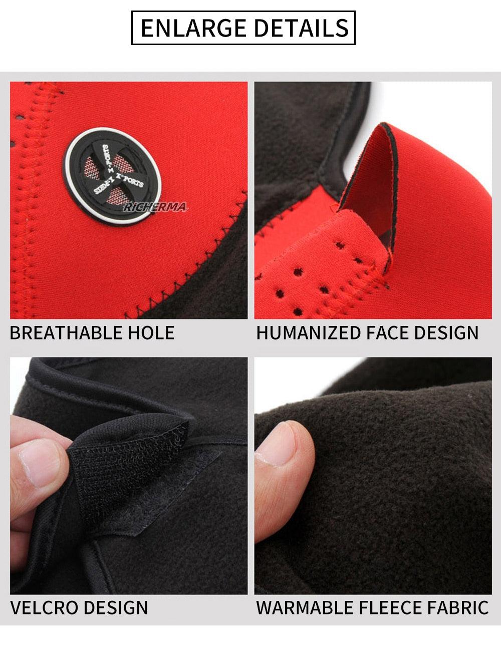 Black Motorcycle Balaclava Winter Sport Fishing Fleece Neck Warmer Windproof Dustproof Face Mask Scarf Men Hunting Skis Hiking Motorcycle Face Mask Outdoor Cycling Helmet Bandana Hood Ski Sport Neck Half Face Mask Windproof Dustproof Winter Hiking Scarves