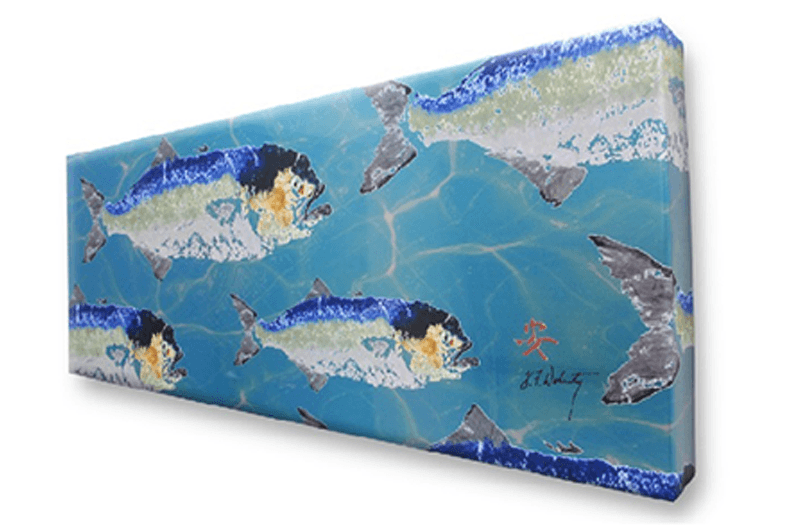 Bluefish Metal Wrap Print | Coastal