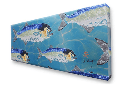 Bluefish Metal Wrap Print | Coastal