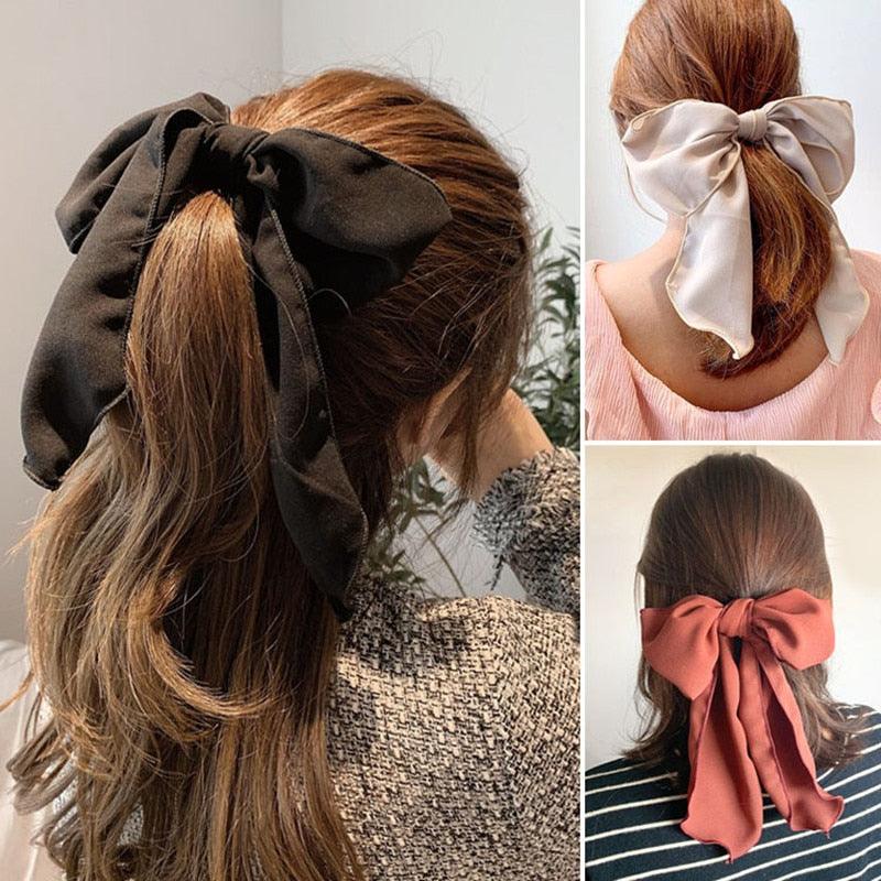 Bowknot Hair Scrunchies For Women Girls Sweet Elastic Hair Bands Elegant Hair Tie Rope Rubber Band Hair Gum Gorgeous Hair Accessories For Women