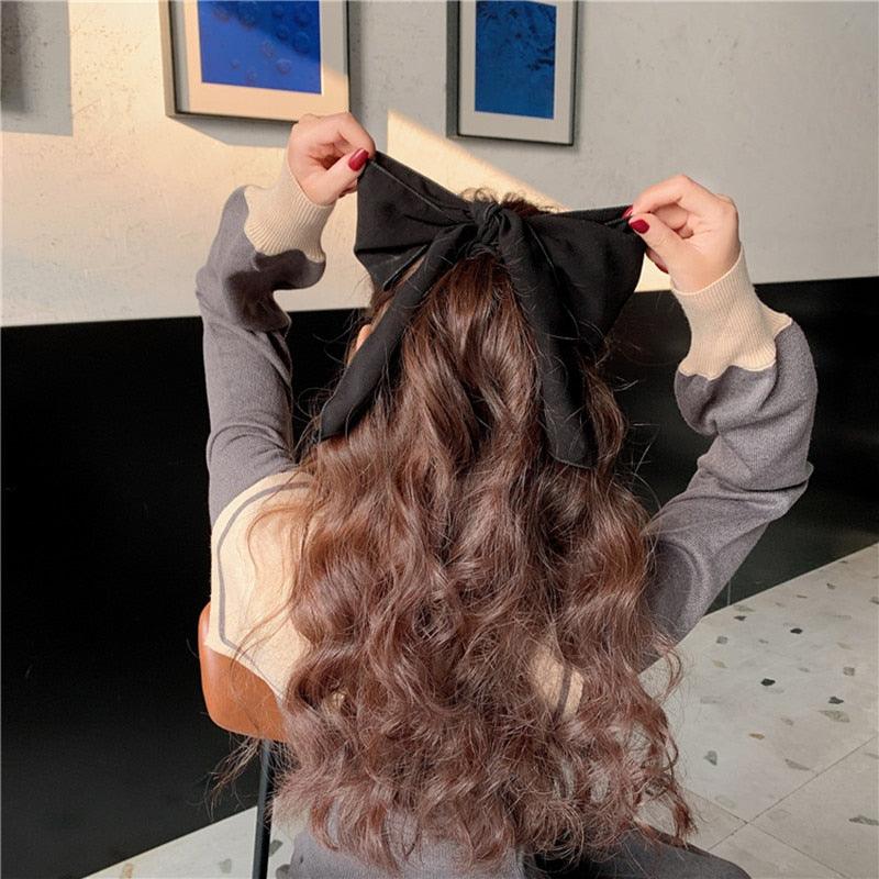 Bowknot Hair Scrunchies For Women Girls Sweet Elastic Hair Bands Elegant Hair Tie Rope Rubber Band Hair Gum Gorgeous Hair Accessories For Women