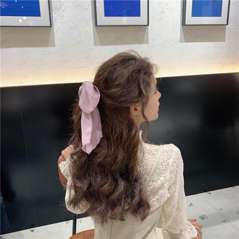 Bowknot Hair Scrunchies For Women Girls Sweet Elastic Hair Bands Elegant Hair Tie Rope Rubber Band Hair Gum Gorgeous Hair Accessories For Women