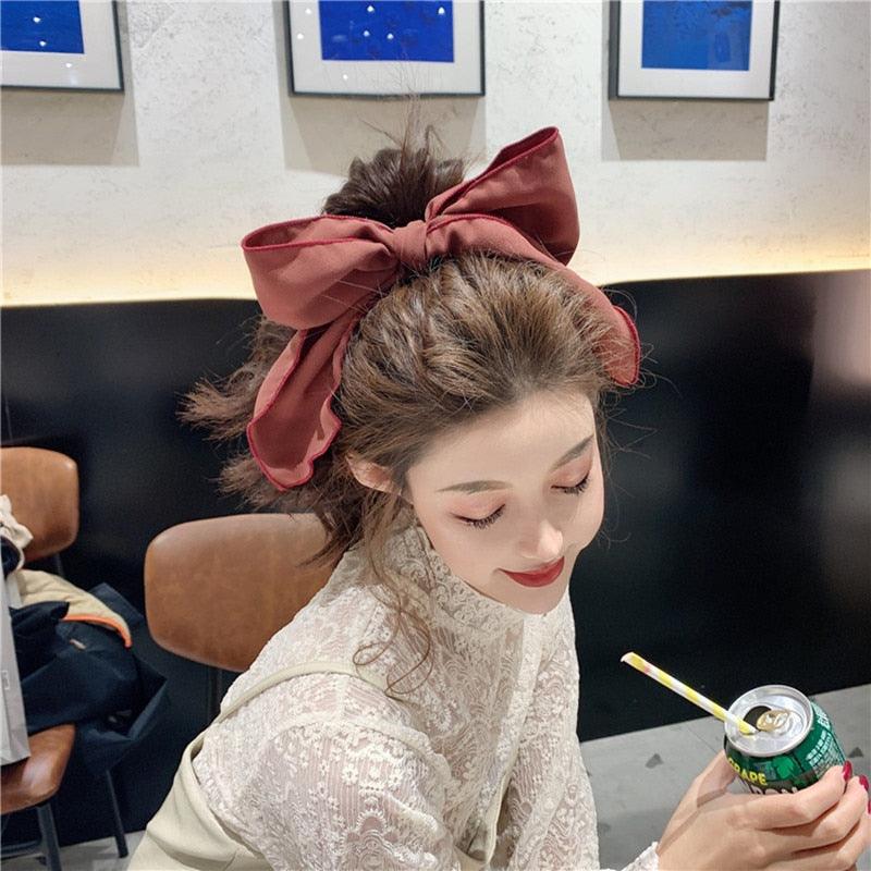 Bowknot Hair Scrunchies For Women Girls Sweet Elastic Hair Bands Elegant Hair Tie Rope Rubber Band Hair Gum Gorgeous Hair Accessories For Women