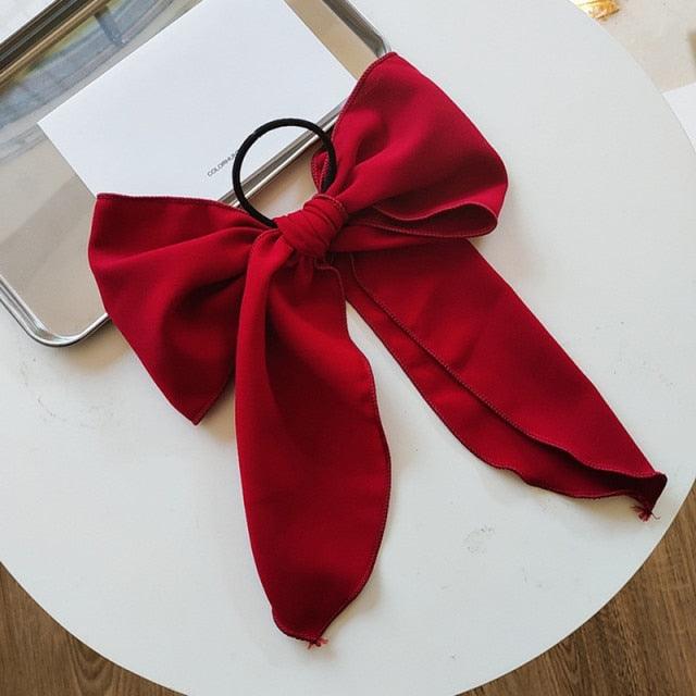 Bowknot Hair Scrunchies For Women Girls Sweet Elastic Hair Bands Elegant Hair Tie Rope Rubber Band Hair Gum Gorgeous Hair Accessories For Women