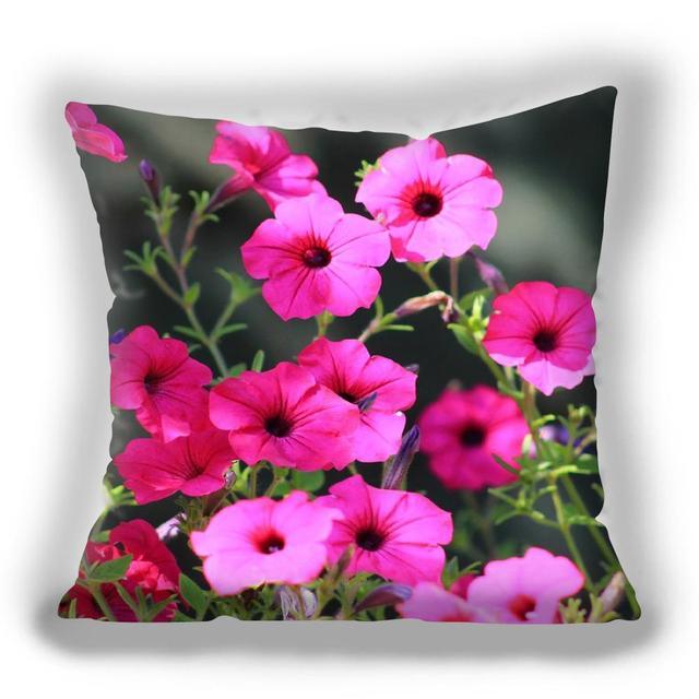 Bright Red Flower Cushion Cover Home Fashion Decoration Red Orange Pink Poppy Flowers Decorative Throw Pillow Cover Case Cushion Home Living Room Pillow Case Super Soft Short Plush Cushion Cover 45x45CM