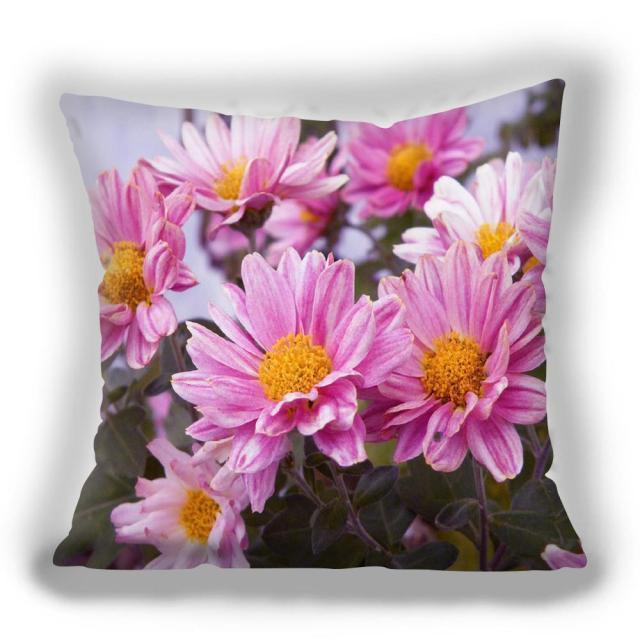 Bright Red Flower Cushion Cover Home Fashion Decoration Red Orange Pink Poppy Flowers Decorative Throw Pillow Cover Case Cushion Home Living Room Pillow Case Super Soft Short Plush Cushion Cover 45x45CM