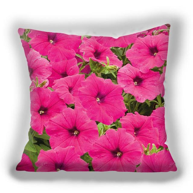 Bright Red Flower Cushion Cover Home Fashion Decoration Red Orange Pink Poppy Flowers Decorative Throw Pillow Cover Case Cushion Home Living Room Pillow Case Super Soft Short Plush Cushion Cover 45x45CM
