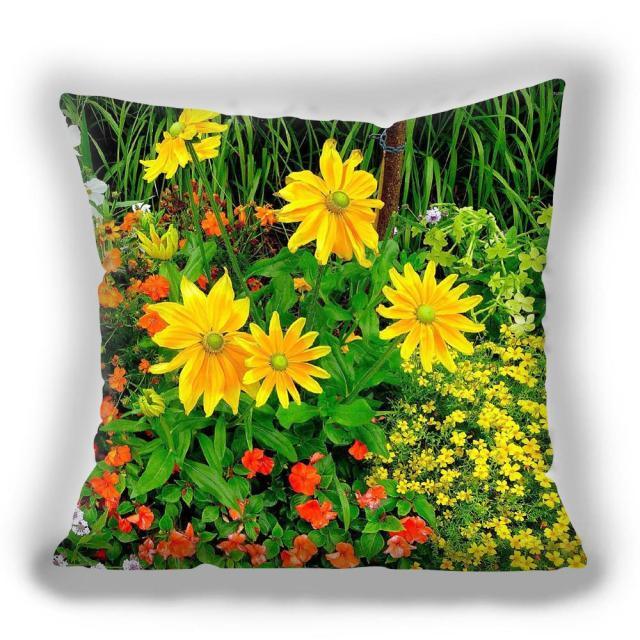 Bright Red Flower Cushion Cover Home Fashion Decoration Red Orange Pink Poppy Flowers Decorative Throw Pillow Cover Case Cushion Home Living Room Pillow Case Super Soft Short Plush Cushion Cover 45x45CM