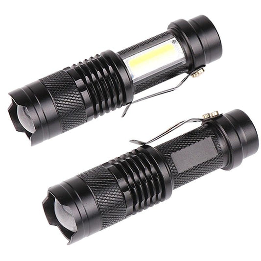 Built in battery XP-G Q5 Zoom Focus Mini led Flashlight Torch Lamp Lantern 2000 Lumen Adjustable Penlight Waterproof T6 light  Focus IP65 Water-Resistant Portable for Indoor and Outdoor Camping Hiking