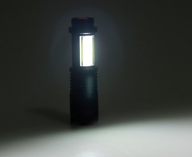 Built in battery XP-G Q5 Zoom Focus Mini led Flashlight Torch Lamp Lantern 2000 Lumen Adjustable Penlight Waterproof T6 light  Focus IP65 Water-Resistant Portable for Indoor and Outdoor Camping Hiking