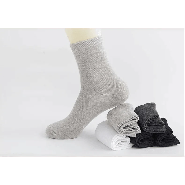 Business Simple White Cotton Socks 10 Pairs Men Breathable Socks Spring Summer Socks for Men Heavy Duty Reinforced Cotton Socks For Men