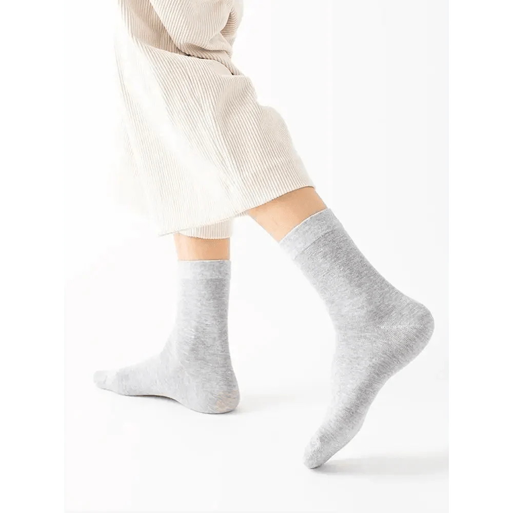 Business Simple White Cotton Socks 10 Pairs Men Breathable Socks Spring Summer Socks for Men Heavy Duty Reinforced Cotton Socks For Men