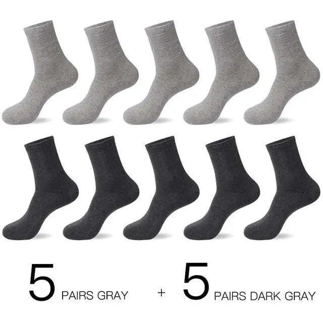 Business Simple White Cotton Socks 10 Pairs Men Breathable Socks Spring Summer Socks for Men Heavy Duty Reinforced Cotton Socks For Men