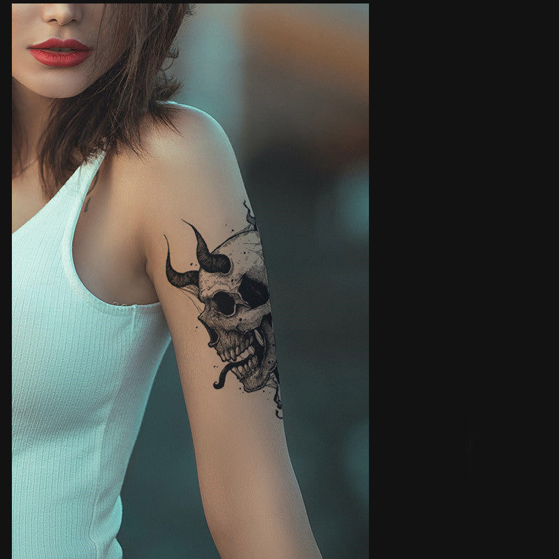 Skeleton Herbal Waterproof Long Lasting Semi-Permanent Tattoo Stickers