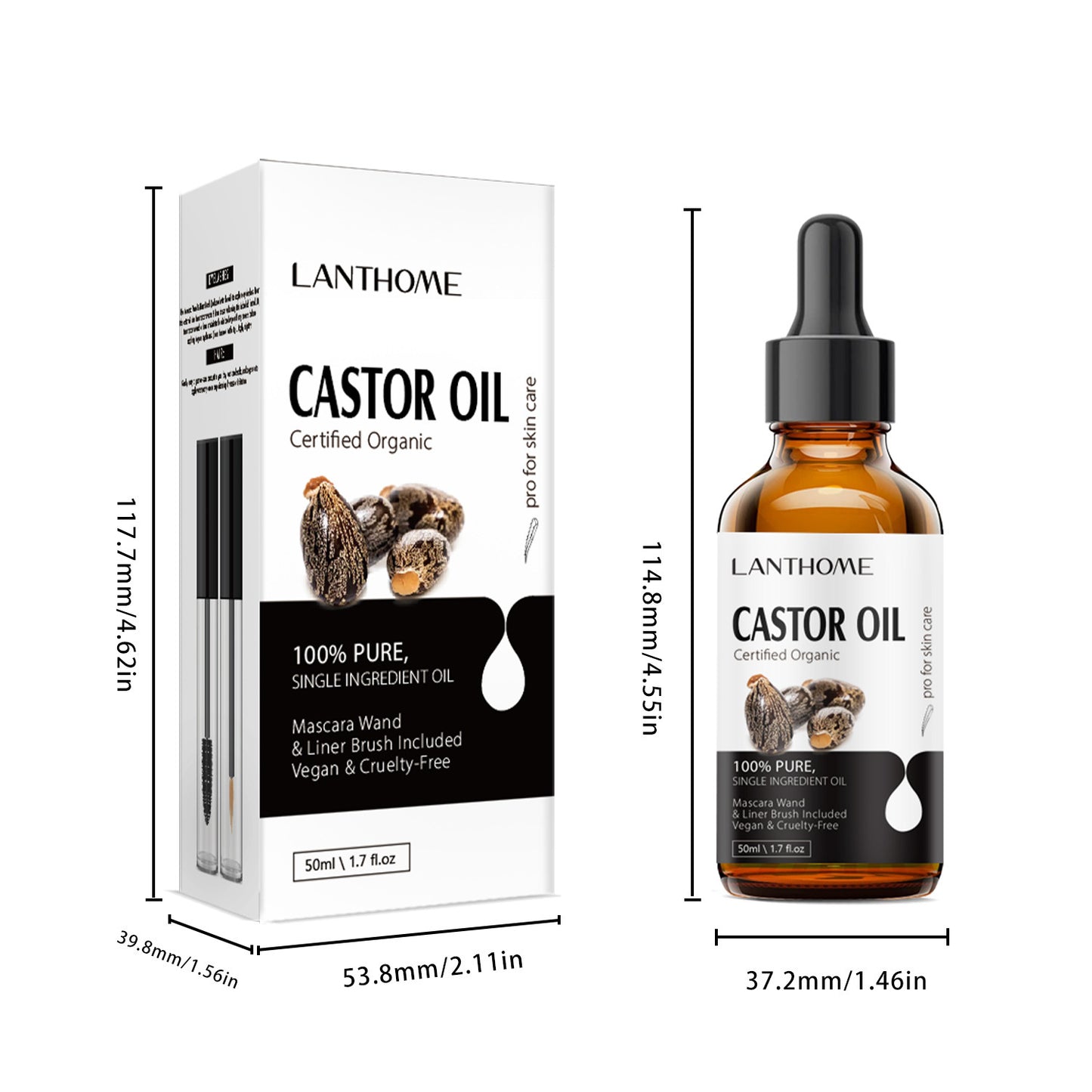 Castor Oil Eyelash Hair Care Suit