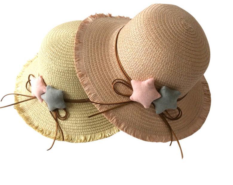 Girls Hats Children Raw Edge Straw Hat For Girls Kids Sun Cap Girls  Hat Baby Beach Caps In leegant Modern Design