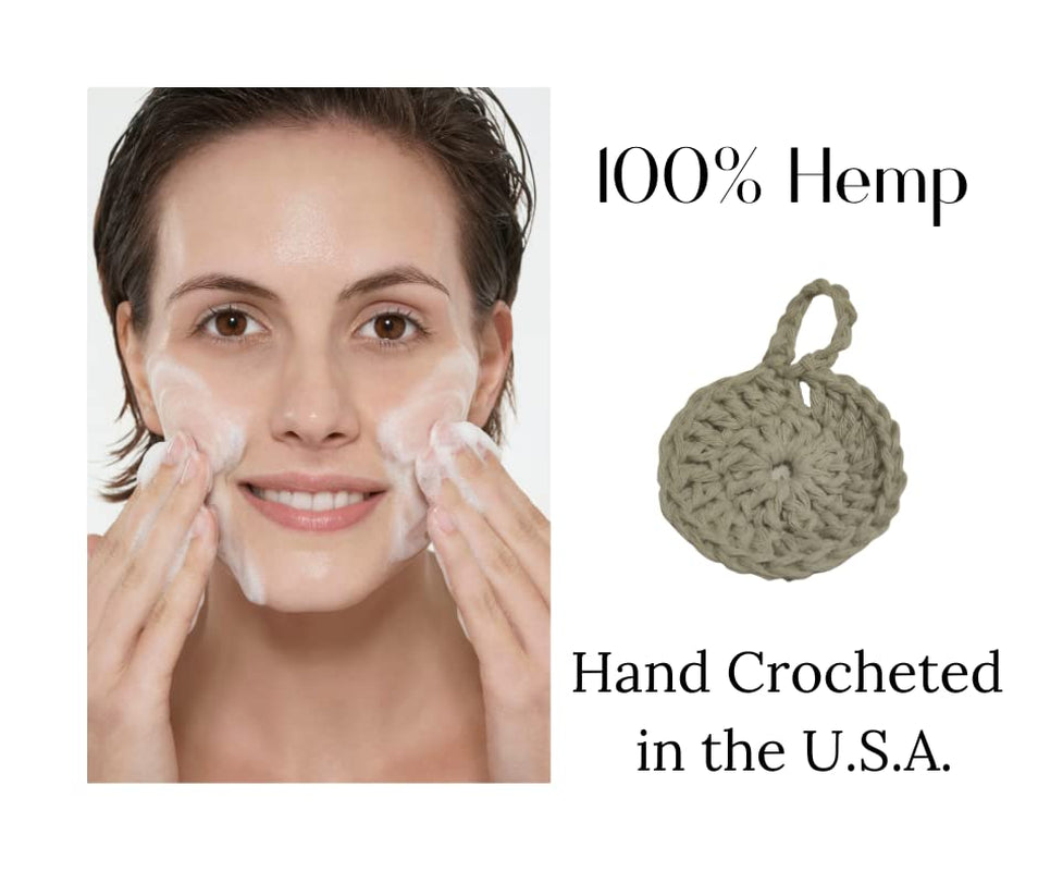 100% Hemp Face Scrubbers — Eco-Friendly, Reusable & Biodegradable