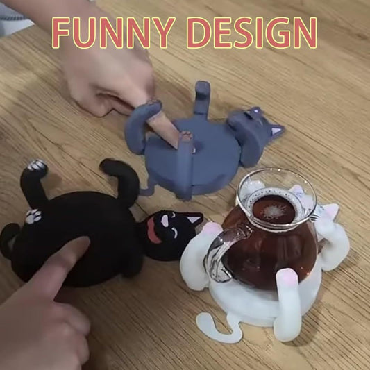 Cute Cat Cup Saucer Desktop Decoration