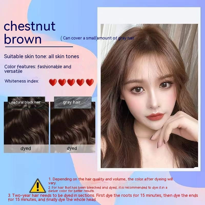 Bimei Silk Bubble Hair Dye One Black One Chestnut Brown Popular Color Herbal Paste