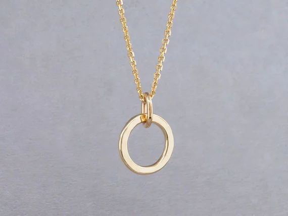 Geometric Peach Heart Diamond Hexagonal Circle Women's Necklace