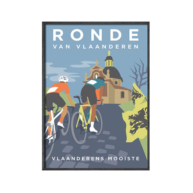 Retro Sports Bike Pictures Home Decor Paris Wall Art Printing Pictures Landscape Painting Monuments Bikers