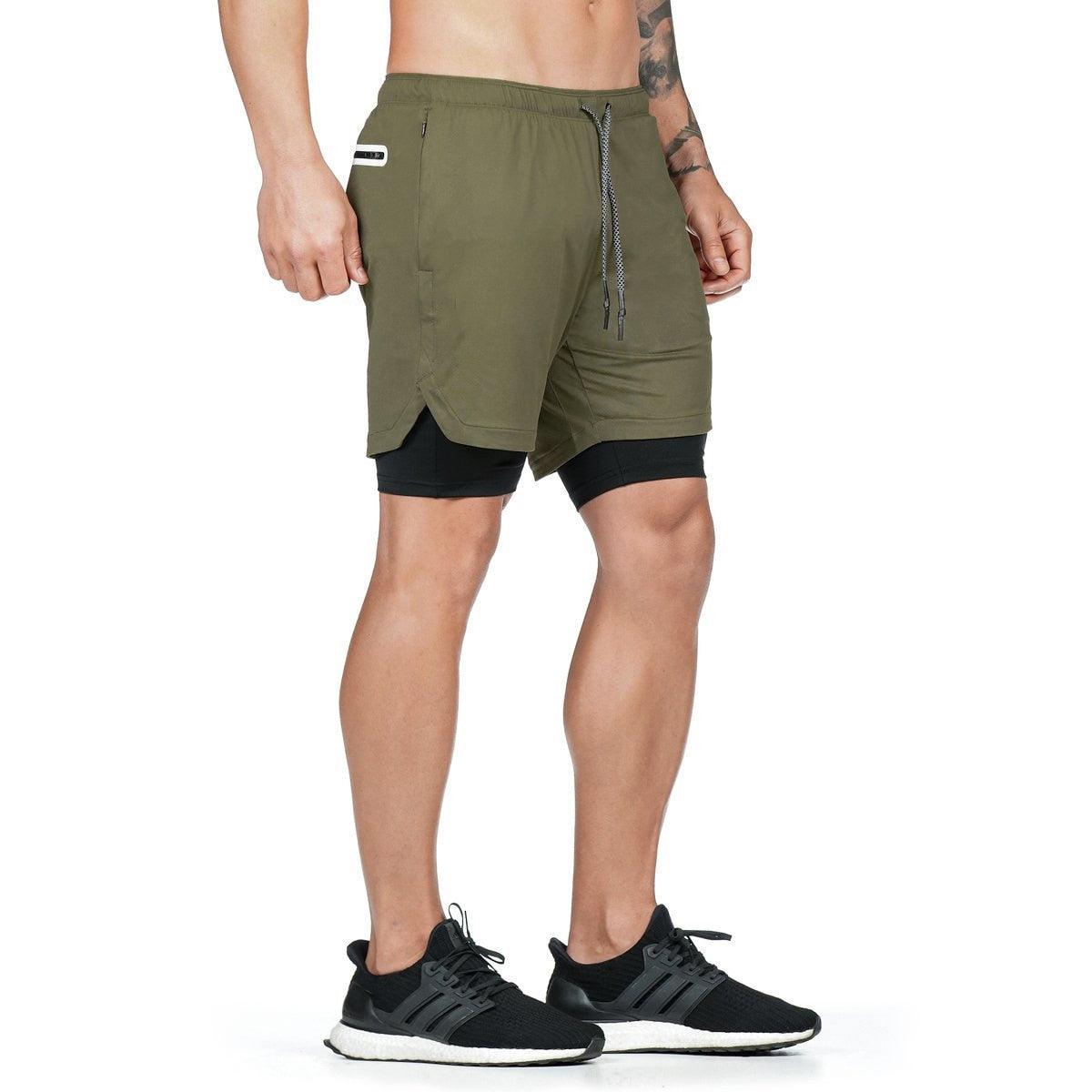 Camo Running Shorts Men Gym Sports Shorts 2 In 1 Quick Dry Workout Training Gym Fitness Jogging Short Pants Summer Men Shorts  Men's Running Gym Shorts Breathable with Pockets Quick Dry Sportswear