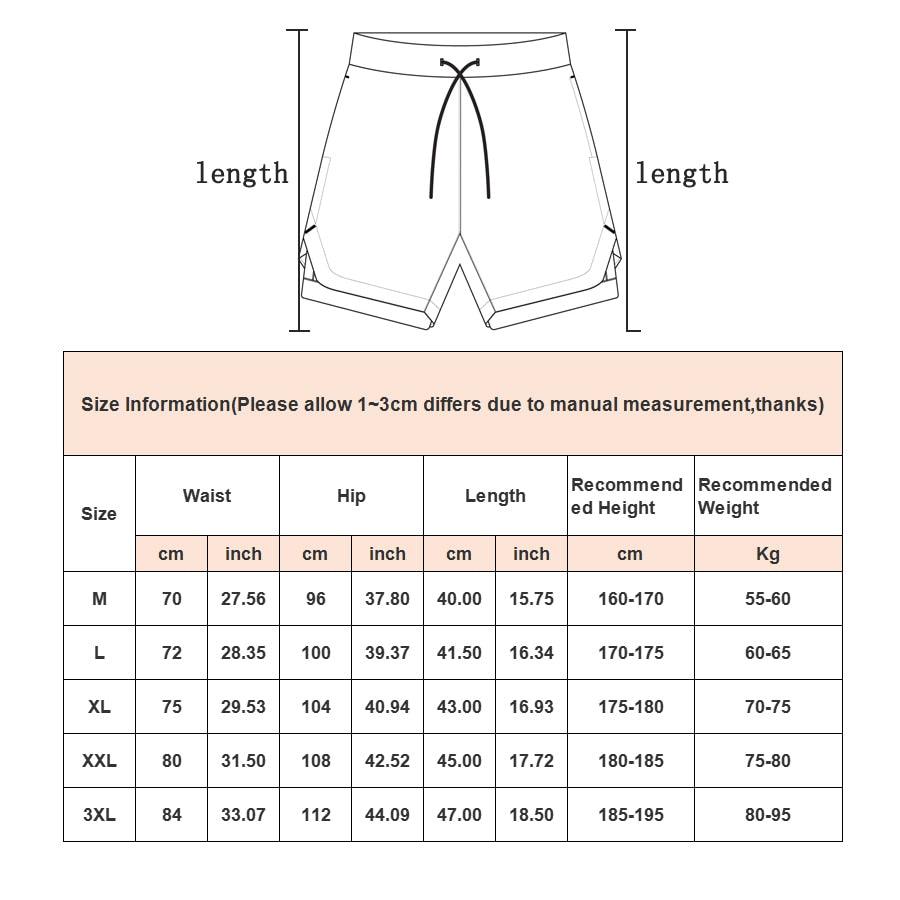 Camo Running Shorts Men Gym Sports Shorts 2 In 1 Quick Dry Workout Training Gym Fitness Jogging Short Pants Summer Men Shorts  Men's Running Gym Shorts Breathable with Pockets Quick Dry Sportswear