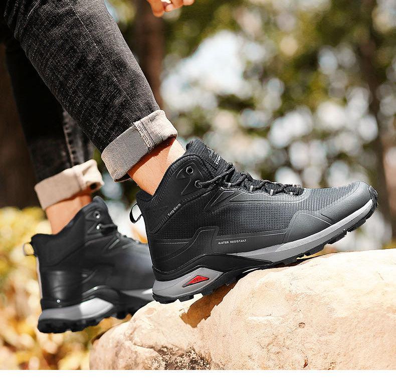 Camouflage Hiking Strong Breathable Non-slip Shoes Outdoor Men's Sports Shoes Waterproof Air Circulation Insole Ankle Support Non-Slip Lightweight For Outdoor Trekking Walking Shoes