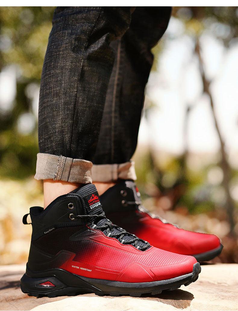 Camouflage Hiking Strong Breathable Non-slip Shoes Outdoor Men's Sports Shoes Waterproof Air Circulation Insole Ankle Support Non-Slip Lightweight For Outdoor Trekking Walking Shoes