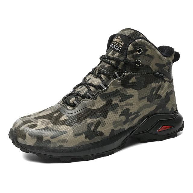 Camouflage Hiking Strong Breathable Non-slip Shoes Outdoor Men's Sports Shoes Waterproof Air Circulation Insole Ankle Support Non-Slip Lightweight For Outdoor Trekking Walking Shoes