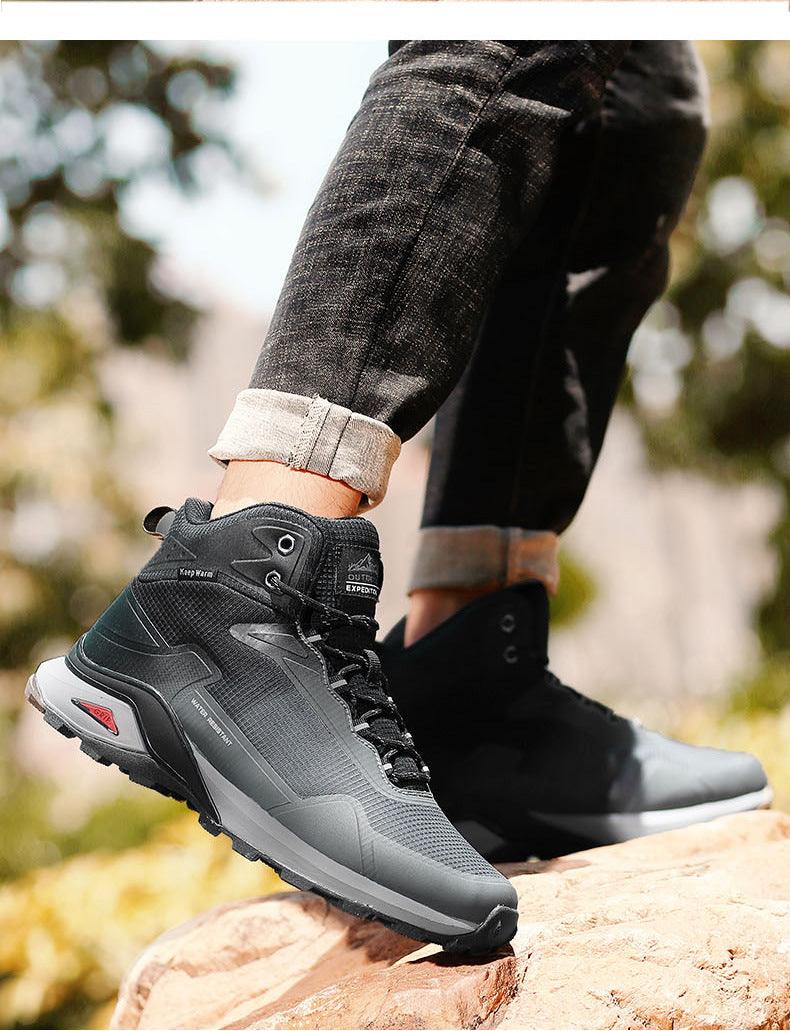 Camouflage Hiking Strong Breathable Non-slip Shoes Outdoor Men's Sports Shoes Waterproof Air Circulation Insole Ankle Support Non-Slip Lightweight For Outdoor Trekking Walking Shoes