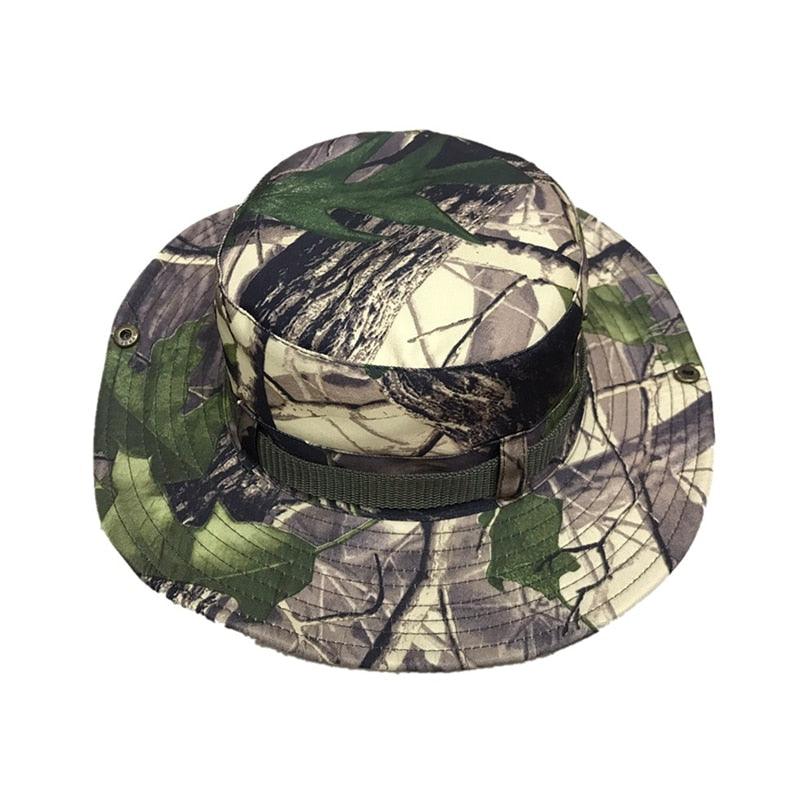 Camouflage Outdoor Bucket Hat Camping Hat Men Foldable Sun Cap Breathable Adjustable Bucket Cap for Men/Women Sports Sun Cap Unisex Fishing Hiking Travel Solid Color Hats