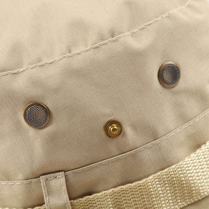 Camouflage Outdoor Bucket Hat Camping Hat Men Foldable Sun Cap Breathable Adjustable Bucket Cap for Men/Women Sports Sun Cap Unisex Fishing Hiking Travel Solid Color Hats