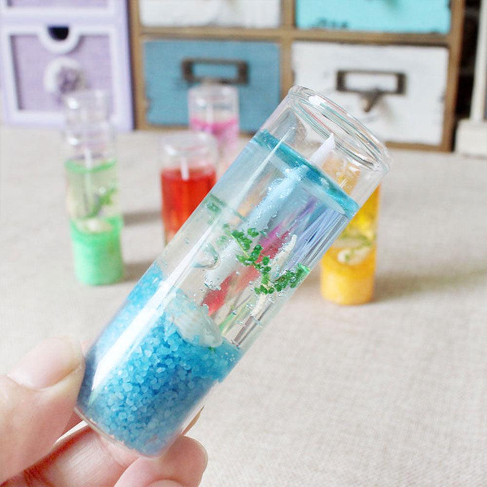 Candle Color Fragrance Smokeless Candle Ocean Shell Jelly Candle Scented Pillar Candles Ocean Scented Candles Long Lasting Blue Candles for Home Scented Candles ForWedding Valentine's Day Christmas